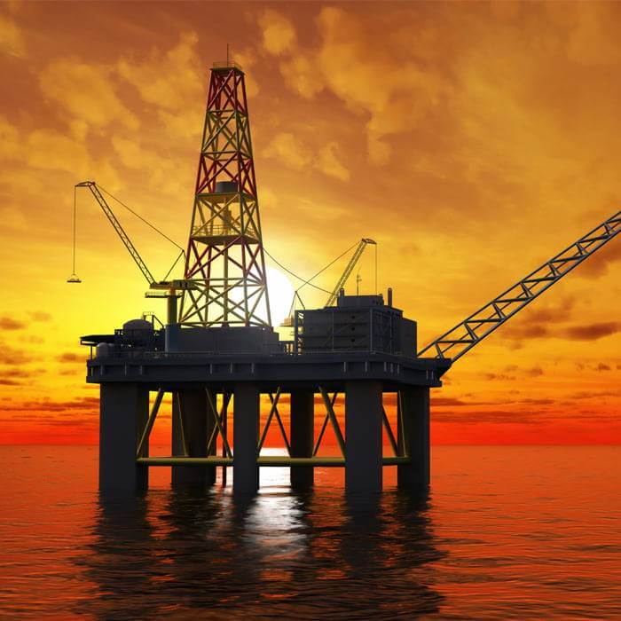 Oil Drilling Machine In Sea
