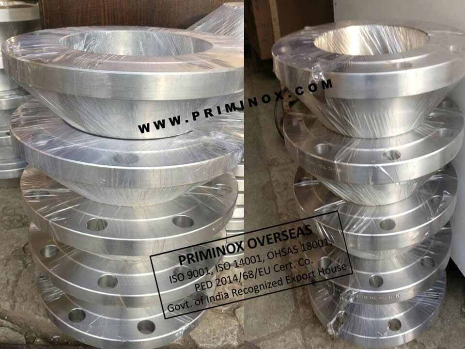 Bunch Of Stainless Steel Flanges Wrapped In Plastic