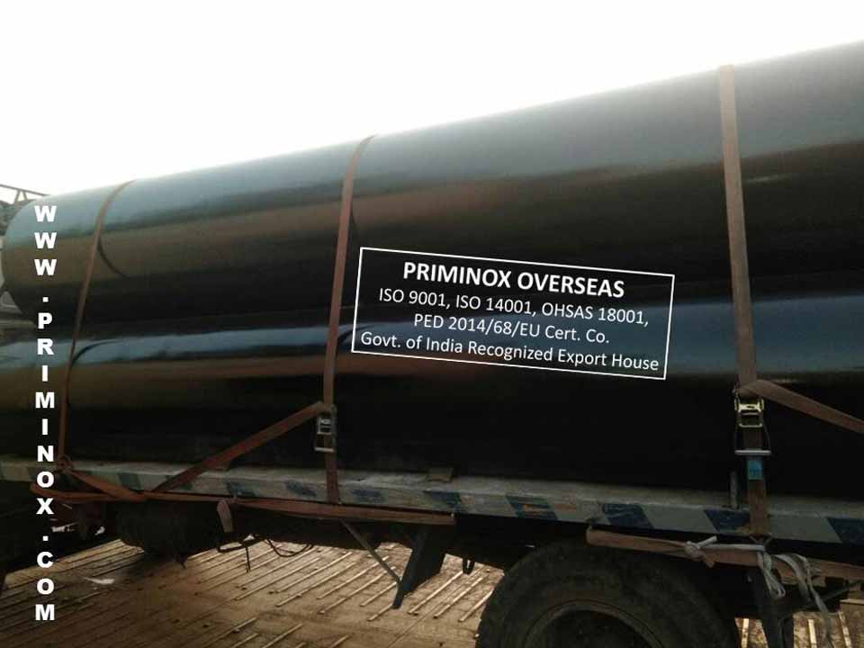 Carbon Steel Pipes Loaded On Truck